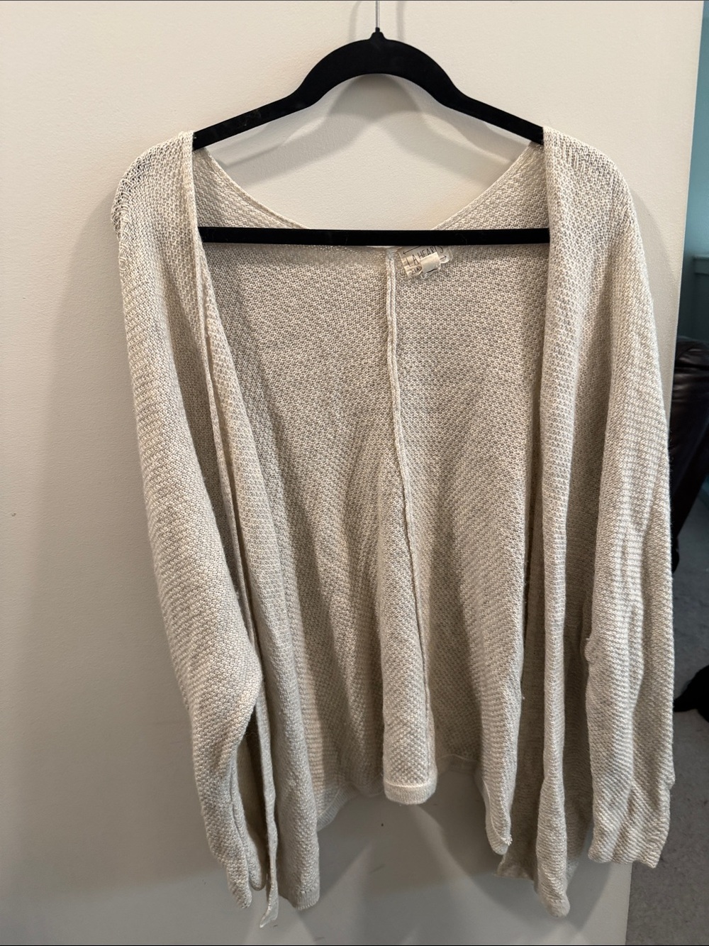 La Hearts Open-Front Cream Knit Cardigan